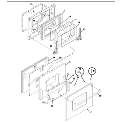 79099503993 Elite Electric Range Oven door Parts diagram