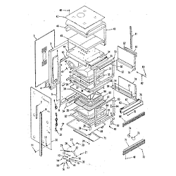 9113218811 Gas Built-In Oven Body section Parts diagram