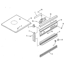 9113218891 Gas Built-In Oven Control panel section Parts diagram