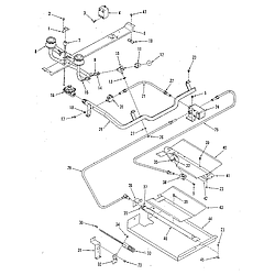 9113548813 Drop-In Gas Range Burner Parts diagram