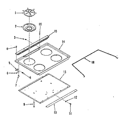 9113548813 Drop-In Gas Range Main top Parts diagram