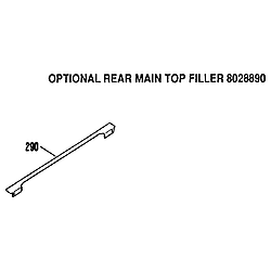 9113672991 Gas Range Main top filler 8028890 Parts diagram