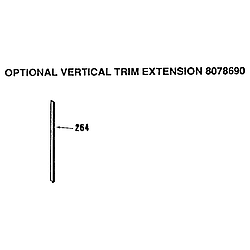 9113672991 Gas Range Optional vertical trim extension 8078690 Parts diagram
