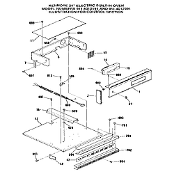 911401219 Elecric Built-In Oven Control section Parts diagram