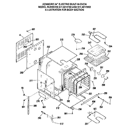 9114012190 Elecric Built-In Oven Body section Parts diagram