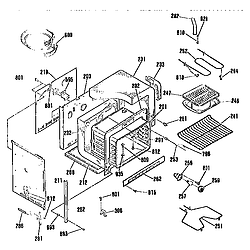 9114552092 Drop-In Electric Range Body section Parts diagram