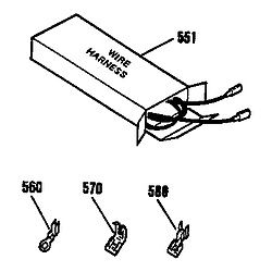 9114552092 Drop-In Electric Range Wire harness and components Parts diagram