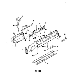 9114552190 Electric Drop-In Range Control Parts diagram