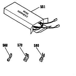 9114552190 Electric Drop-In Range Wire harness and components Parts diagram