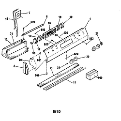 91145565893 Electric Range Control panel Parts diagram