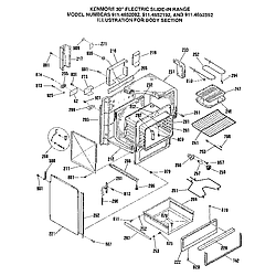 9114652092 Electric Slide - In Range Body section Parts diagram