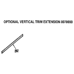 9114652092 Electric Slide - In Range Optional vertical trim extension Parts diagram