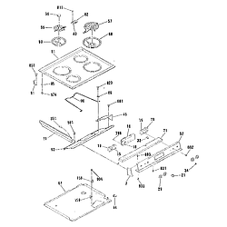 911465219 Slide-In Range Main top section Parts diagram