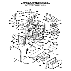 911467259 Slide-In Range Body section Parts diagram