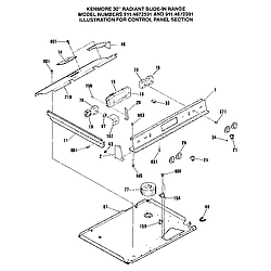 9114672991 Slide-In Range Control panel Parts diagram