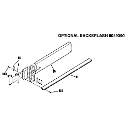 9114672991 Slide-In Range Optional backsplash Parts diagram