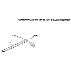 9114672991 Slide-In Range Optional rear top filler Parts diagram
