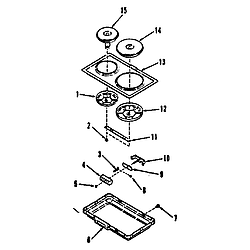 9114698812 Electric Range Electric hob element module kit 4998530 & 4998630 Parts diagram