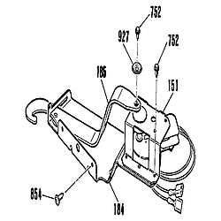 9114703990 Convection Built-In Oven Door lock section Parts diagram