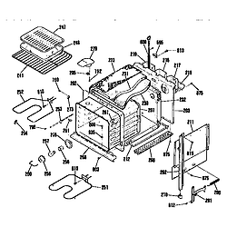 9114742593 Electric Built-In Oven Body section Parts diagram