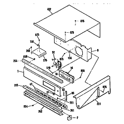 9114742593 Electric Built-In Oven Control panel section Parts diagram