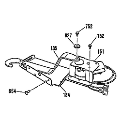 9114742593 Electric Built-In Oven Door lock section Parts diagram