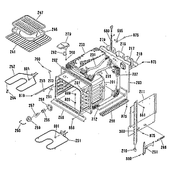 9114742990 Electric Built-In Oven Body section Parts diagram