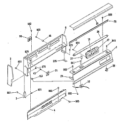 9117390991 Gas Range Backguard section Parts diagram