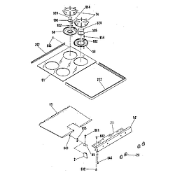 9117390991 Gas Range Main top section Parts diagram