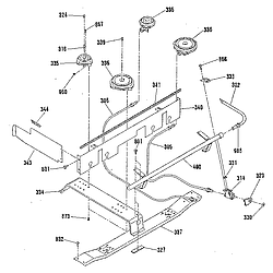 9117390991 Gas Range Top burner section Parts diagram