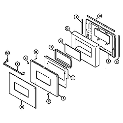 9122XPB Range Door (lower) Parts diagram