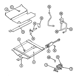 9475XVB Range Gas controls Parts diagram