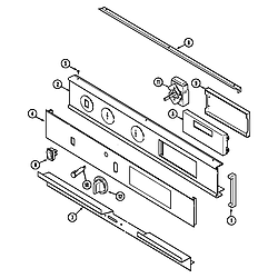 9855VVV Range Control panel Parts diagram