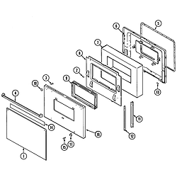 9875VVV Range Door Parts diagram