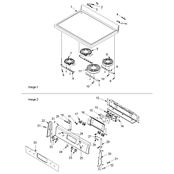 ACF4225AW Electric Range Main top and backguard Parts diagram