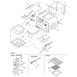 ACS3350AW Slide-in Self Cleaning Gas Range Cavity Parts diagram