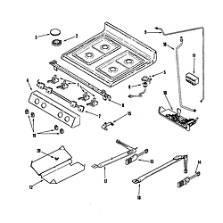 AGR5835QDQ Freestanding Gas Range Gas controls Parts diagram