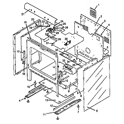 AGS761L Gas Range Cabinet assembly Parts diagram