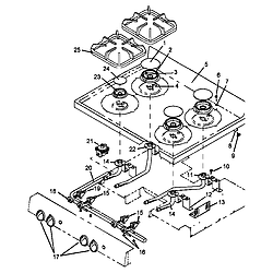 AGS761L Gas Range Sealed burner Parts diagram