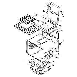 AGS781WW Self Cleaning, Frestanding Gas Range Cabinet assy Parts diagram