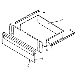 AGS781WW Self Cleaning, Frestanding Gas Range Storage drawer assy Parts diagram