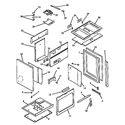 ARDS800E Electric Range Cabinet assembly (ards800e/p1131920ne) (ards800ww/p1131920nww) (cards800e/p1131922ne) (cards800ww/p1131922nww) Parts diagram