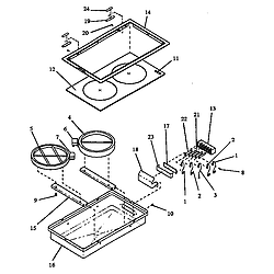 ARDS800E Electric Range Cooktop (cc12hre/p1172301) (cc12hrw/p1172302) Parts diagram