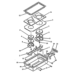 ARDS800WW Electric Range Cooktop (cc13e/p1155203) (cc13w/p1155204) Parts diagram