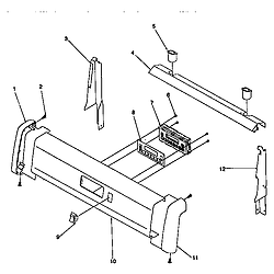 ARG7600 Gas Range Backguard Parts diagram