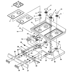 ARG7600WW Amana ARG7600WW Timer/Clock/ERC Main top Parts diagram