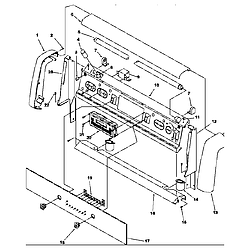 ARG7800LL Gas Range Backguard Parts diagram