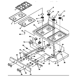 ARG7800LL Gas Range Main top Parts diagram