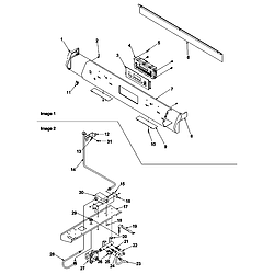 ARGS7650 Gas Range Control panel and gas supply Parts diagram