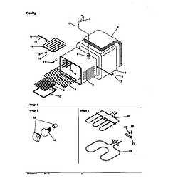 ART6510WW Electric Range Cavity Parts diagram